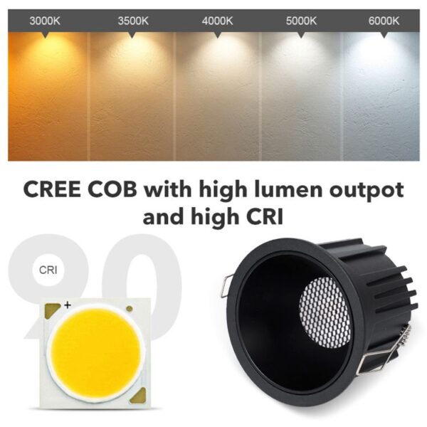 Lightinn Anti-Glare Ceiling Downlight TD1 Color Temperature