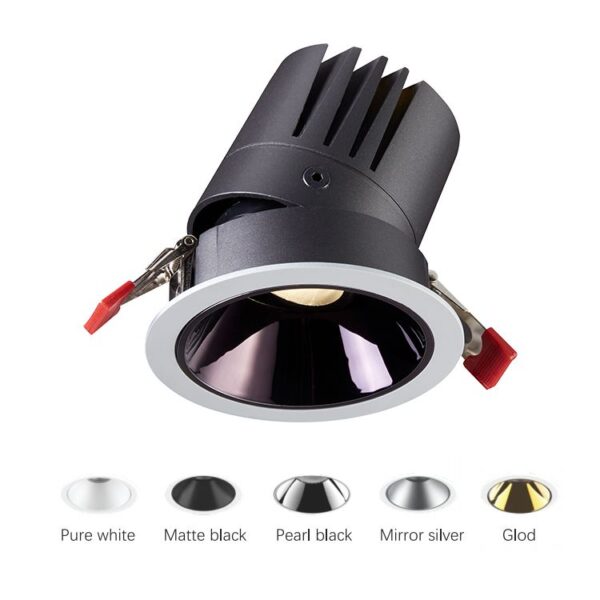 Lightinn Recessed Adjustable Spotlight SD33 Reflector Options